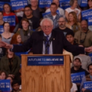 Presidential hopeful Bernie Sanders speaks in Idaho Falls.