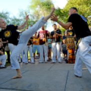 Members of Grupo Axé Capoeira perform outside at Brazilian Day at the Scottsdale Center for Performing Arts on Saturday, Sept. 7.