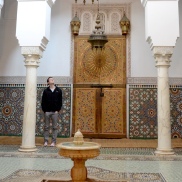ISA student Christian Hawkins tours the Moulay Ismail mausoleum in Meknes