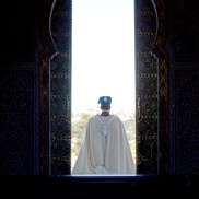 A palace guard at the tomb of the king